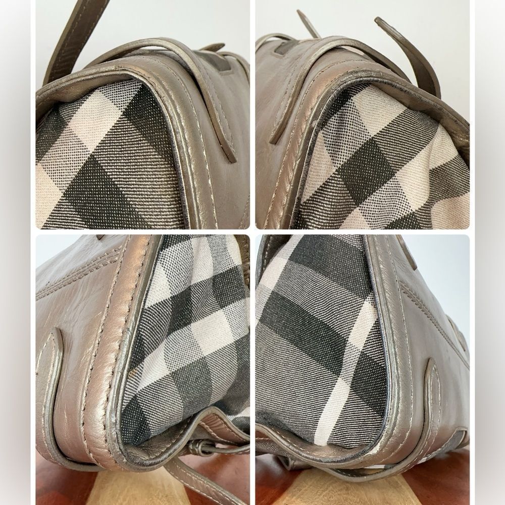 Pre-Owned Burberry Satchel Shimmer Nova Check Canvas - Picture 11 of 11